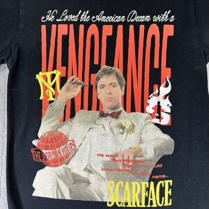 Scarface Al Pacino movie shirt Men's (S)‎ motion picture classic fit shirt
